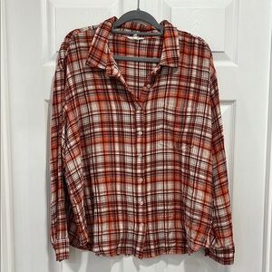 Maurices Pucker Plaid Button Down Shirt